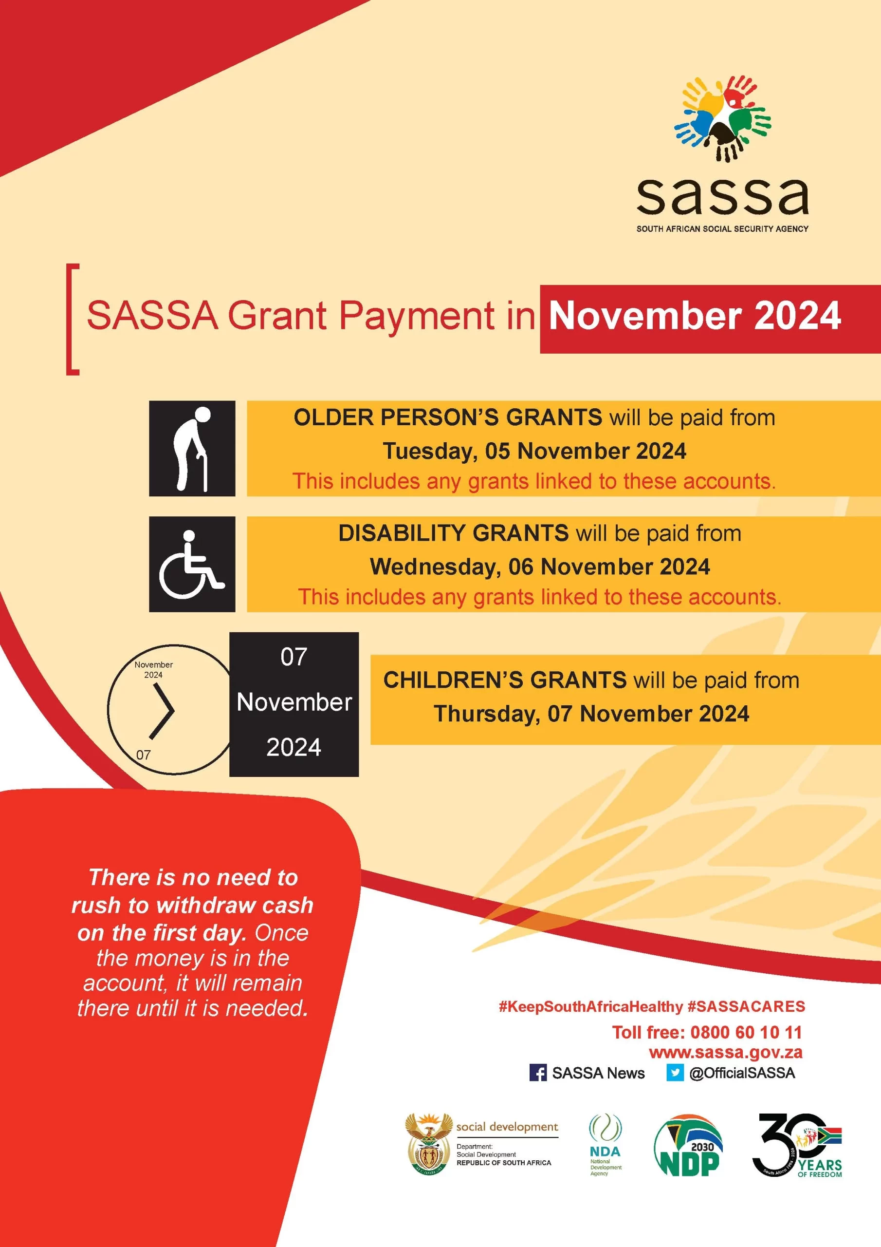 SASSA Payment Dates for November 2024 [Confirmed Dates]